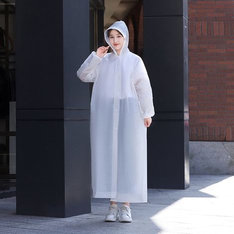 2 impermeabili rinforzati per adulti, poncho resistenti, per attività all'aperto, impermeabili sintetici EVA leggeri con cappuccio, viola (1/5)