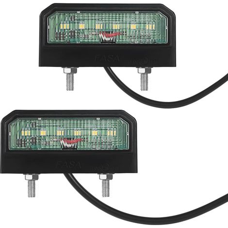 2 x Éclairage de Plaque D'immatriculation LED Lumineuse Lampes de Plaque Arrière 1224V Imperméable Pour Voiture RV Remorque un Camion ou Bateau (1/5)