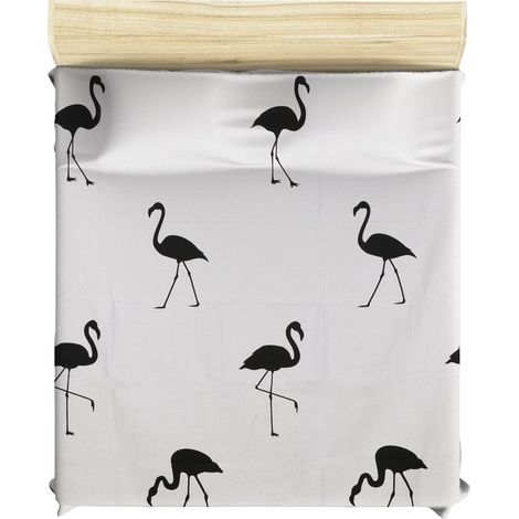 Parure housse de couette + 2 taies d'oreiller 240x220 Blanc Noir (1/2)