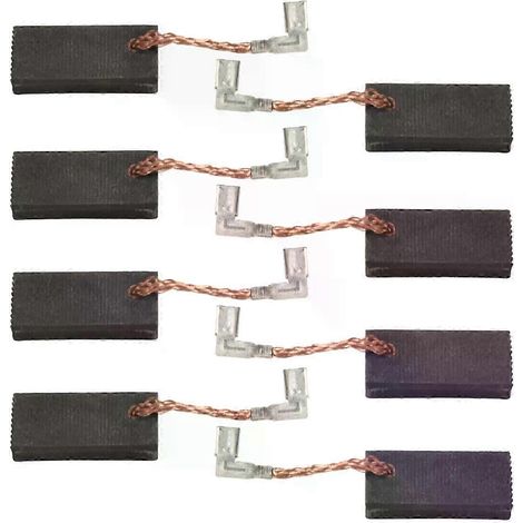 Lot de 8 balais de charbon CB350 194160-9 pour perceuses à percussion et scies circulaires HR4011C, HR4001C et 3210FC. Balais de rechange 65 x 11 x 25 mm. (1/5)