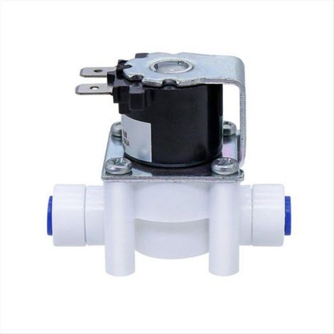1 Électrovanne d'admission 24 V, connexion rapide 2 points, plastique et métal, pour purificateur d'eau et osmose inverse (1/5)