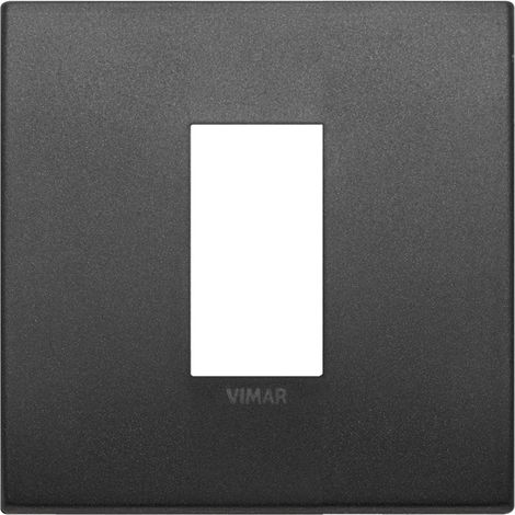 Placca classic 1M grafite matt scatola rotonda Vimar Arkè 19641.01
