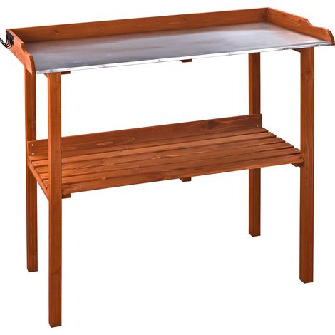 Pflanztisch Pflanzentisch Gärtnertisch Blumentisch 103x48x96 Massiv-Holz Antik