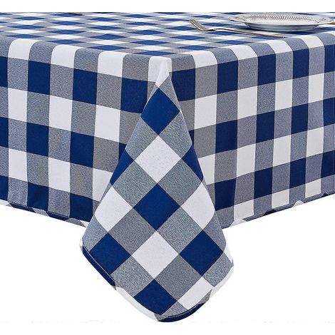 Nappe rectangulaire à carreaux Buffalo, teinte en fil, lavable