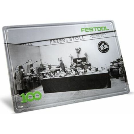 FESTOOL 100 Jahre Blechschild Retro Messestand MES-FT2 100Y - 578401 (1/4)