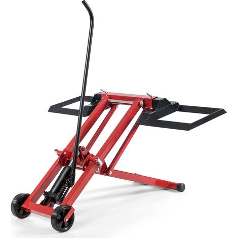 Costway – Cric lève tondeuse à gazon 227 kg – Hauteur réglable jusqu'à 60 cm – Largeur de chenille ajustable 47-120 cm – Conception pliable et sécurisée