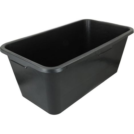Le Sanitaire – Seau de maçon rectangulaire 60 l – Haute élasticité – Résistant aux charges lourdes – 4 poignées pour transport facile