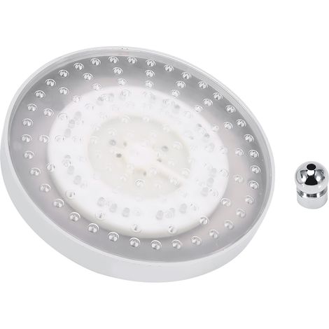 Pommeau de douche rond de 20 cm (8 pouces) en acier inoxydable avec éclairage LED RGB pour salle de bain et jet supérieur (1/5)