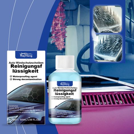 Scheibenwaschflüssigkeit, regenfest, beschlagfrei, reinigt und entfernt Flecken von Autoglas – 50 ml -- BIEMMEDUE (1/5)