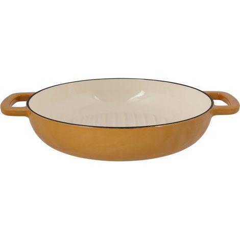 Parrilla - COSY & TRENDY - FONTESTIC - Hierro fundido esmaltado - Ø28 cm - Todos los fuegos incluyendo inducción - Ámbar (1/4)