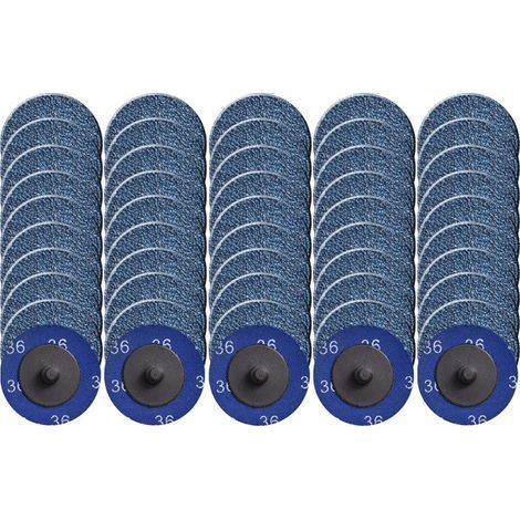 Packung mit 50 50-mm-P36-Zirkonium-Schleifscheiben für Schleifmaschinen und Bohrmaschinen, zum Schleifen von Metall und Edelstahl (1/5)