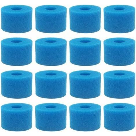 16 Piece Set for Pure Spa Reusable Washable Foam Filter Cartridge for Hot Tubs, Type S1 (1/5)