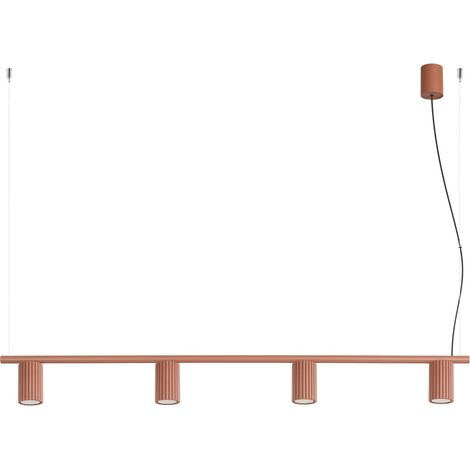 Sollux KARBON Suspension Karbon Bar, ocre rouge, 4 ampoules GU10 (1/2)
