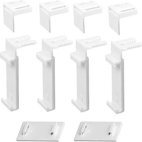 4 Ensemble de Accessoires pour Stores enrouleurs,Support de Serrage pour Store Enrouleur,sans perçage,réglable de 1,6 à 2,2 cm,pour Stores Enrouleurs, Volets Occultants
