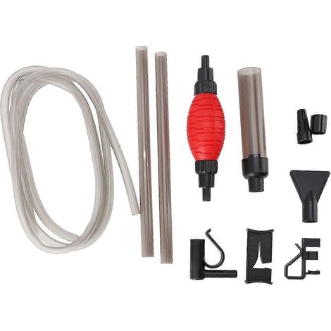 Aspirateur à siphon pour aquarium, compatible avec les aquariums à gravier et à sable, le mélange manuel de sable et le changement d'eau d'aquarium. (1/5)