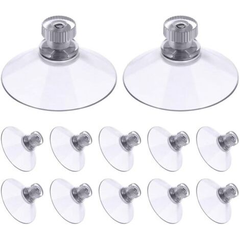 Lot de 30 Ventouses avec Filetage et écrous moletés 41 mm, Transparentes, pour Voiture, Camping, vitre, Pare-Soleil (1/5)