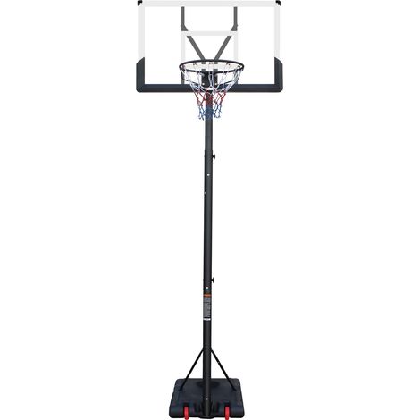 Aro de baloncesto, altura ajustable de 173,74 a 304,8 cm, respaldo de PVC resistente, red de nailon para todo tipo de clima, apto para todas las edades, uso interior y exterior. (1/5)