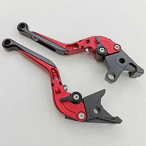 Poignée de klaxon réglable en alliage d'aluminium pour guidon de moto Kawasaki ZX1100 (rouge) (1/4)