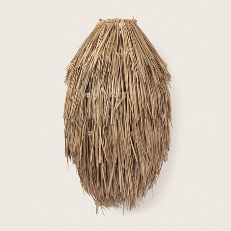 Paralume Lampada Sospensione Fibre Naturali Ramé Naturale