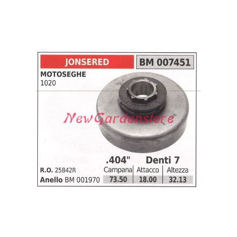 JONSERED Ritzel für Kettensägenmotor 1020 .404' Zähne 7 007451