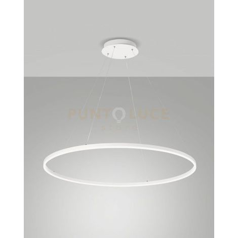 LEO SOSPENSIONE BIANCA A LED 60W 4000K 6700LM D.100CM ON/OFF