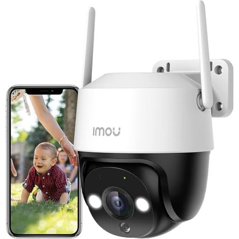 Caméra de sécurité extérieure 2K – Vidéosurveillance WiFi avec couverture 360° – Détection de mouvement – Vision nocturne – Imou