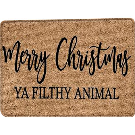 Tapis De Porte De Noël - 40 X 60 Cm - Polyester - Anti-dérapant Pvc - Pour Intérieur Et Extérieur - 1 Pièce (1/3)