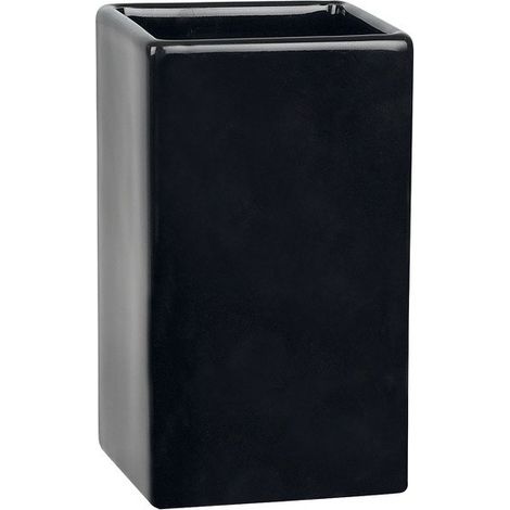 Vaso de cerámica QUADRO negra Spirella (1/3)