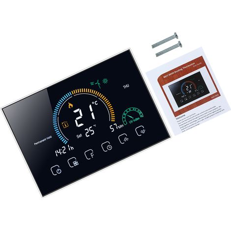 Thermostat Programmable Intelligent WiFi avec écran LCD de Rétro-éclairage coloré pour Le Contrôle de Chauffage Domestique (WiFi)