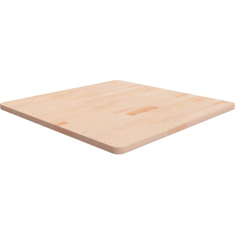 Tischplatte Quadratisch 80x80x2,5 cm Eichenholz Unbehandelt
