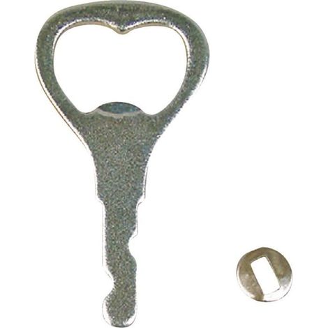 Décapsuleur - Métal - Réf 518011 - Couleur verte - 1 pièce - Avec anneau (1/2)