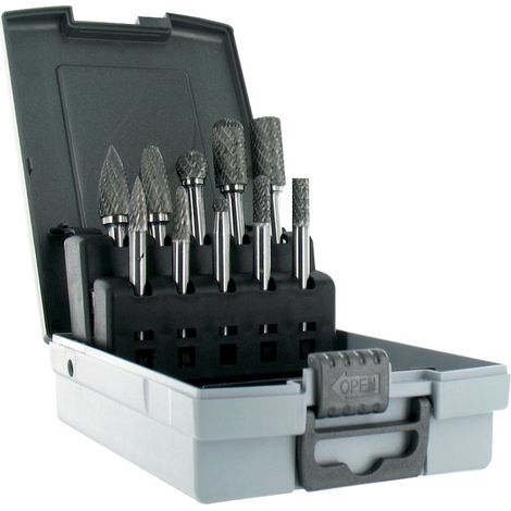 Tivoly • 10 Fraises Limes en Carbure • Ø6mm et Ø12mm • Queue Ø6mm • Pour Travail des Métaux