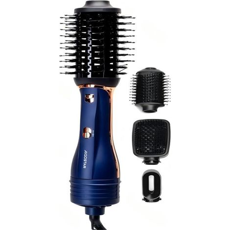 Peigne à air chaud multifonctionnel 3 en 1 de 1200 W : sèche-cheveux, peigne de coiffage, lisseur ionique, lisseur pour cheveux roux, adoucissant les racines.