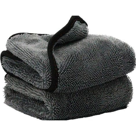 Lot de 2 serviettes microfibre voiture 40×60 cm, ultra absorbantes, séchage rapide et polissage sans rayures (1/5)
