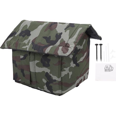 Decdeal Maison pliable pour chat, résistante à l'eau, lit multifonctionnel et confortable pour animaux de compagnie, grotte pour intérieur et extérieur S (1/5)