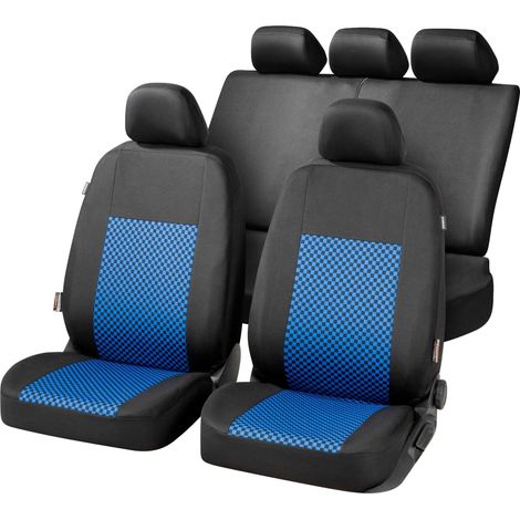 Autositzbezug Arran, PKW-Schonbezüge Komplettset schwarz/blau (1/5)