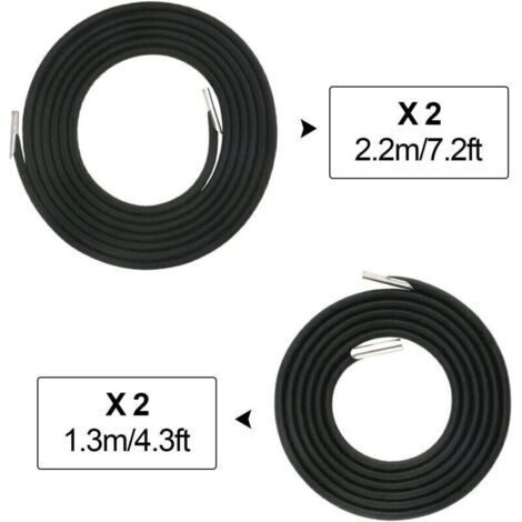 4 Pièces Corde Remplacement élastiques pour Chaise Longue Transat Pliante Inclinable Chaise Fauteuil inclinable, Zero Gravity Universelle Renforcer pour Fauteuil Relax Toile Voile (4 pcs)