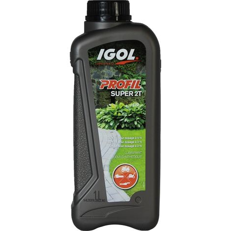 Gt Garden – Huile semi-synthétique pour moteur 2 temps – 1 litre – Compatible essence sans plomb – Bouchon doseur pour mélanges faciles