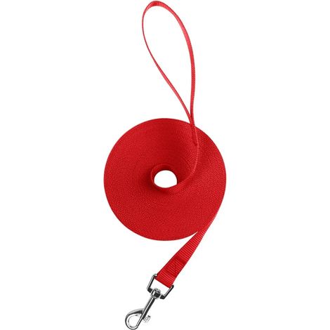 Laisse longue en nylon pour chiens de toutes tailles, chats et chiots, laisse d'éducation résistante disponible en plusieurs longueurs (10 à 30 m). (1/5)