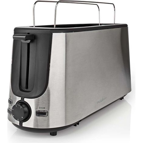 Tostadora 1 ranura 1000w gris - KABT310EAL - nedis - (1/4)