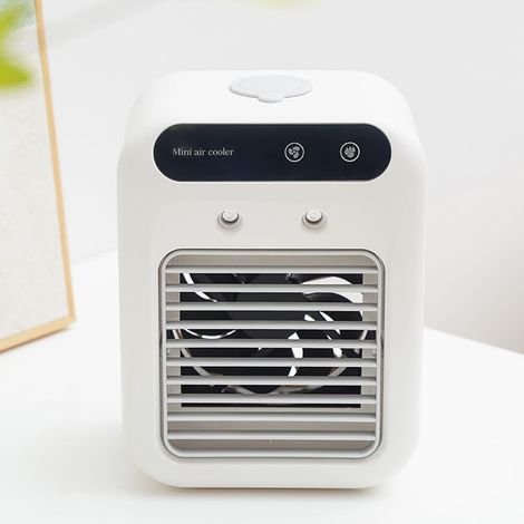Climatiseur portable rechargeable, ventilateur et climatiseur évaporatif portable, réservoir d'eau de 500 ml, mini refroidisseur d'air compact pour la maison et le bureau. (1/5)