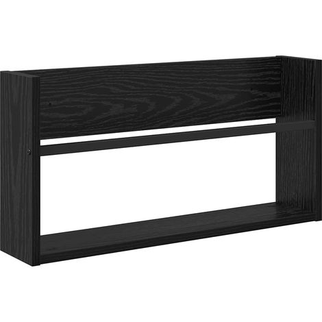 Magazinregal Schwarz Eichen-Optik 60 x 12 x 30 cm Holzwerkstoff vidaXL