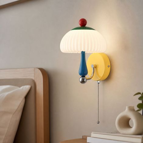 Applique murale colorée Memphis 2x12W LED, design moderne en fer et PE, éclairage plein spectre anti-éblouissement pour entrée (1/5)