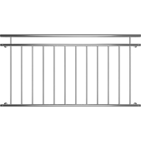 Melko – Rampe de balcon en acier inoxydable 90 x 156 cm – Garde-corps robuste pour fenêtres et balcons – Résistance aux intempéries – Design français