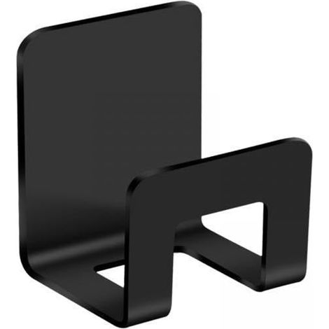 Juego de 2 soportes autoadhesivos de acero inoxidable negro para esponjas de fregadero de cocina, para montaje en pared. (1/3)