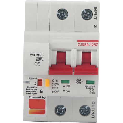 Disjoncteur intelligent WiFi AC220V, interrupteur à distance via APP téléphone, coque ignifuge PA66-DSM, commande à domicile. (1/5)