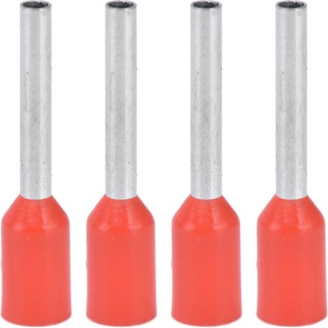 1000 pièces embouts de câble isolés, connecteurs électriques à pin 20 AWG, kit de terminaison E7512 rouge, sertissage de fils, manchons de câblage, bornes à cosse, lot de 1000 sertissages. (1/5)