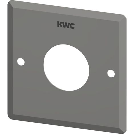KWC Edelstahlabdeckplatte, 110x110 mm, Bohrung für Betätigung, 2000105589 (1/2)
