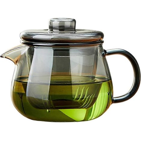 Borosilicate verre théière avec Infuser Stovetop Safe thé Kettle avec couvercle (1/5)