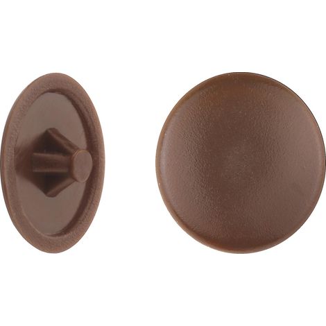 Abdeckkappen Ø 12 mm für PZ Schrauben braun - 50 Stk. Abdeckkappen